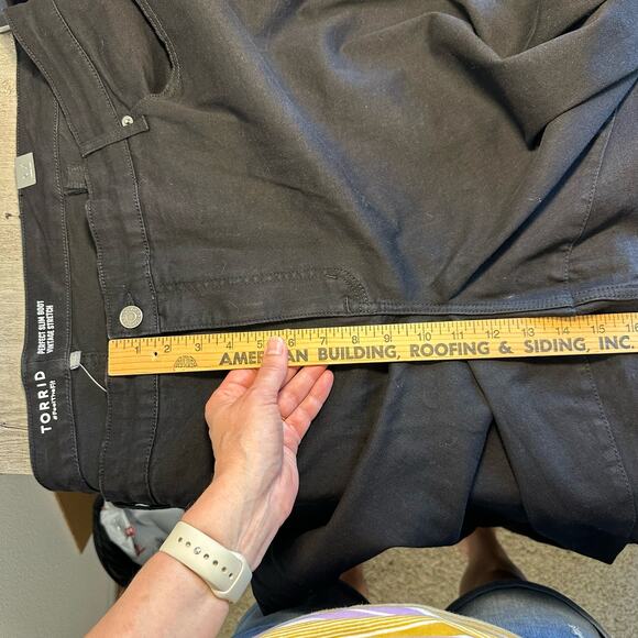 NWT Torrid Perfect Slim Boot Vintage Stretch Mid-Rise Jeans Black 30EXTall - Picture 11 of 14